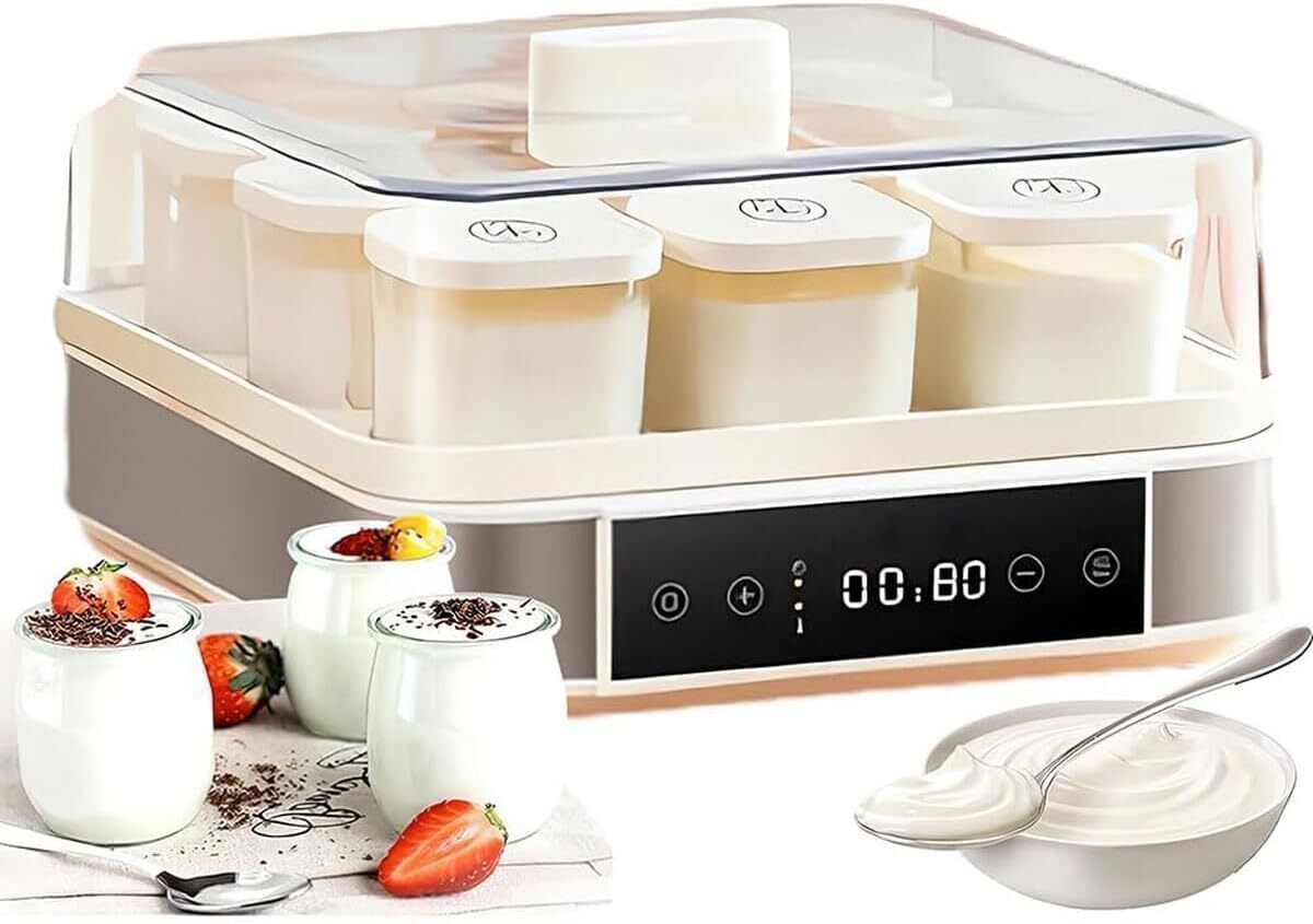 Test yaourtière numérique : 9 pots en verre pour yaourt maison