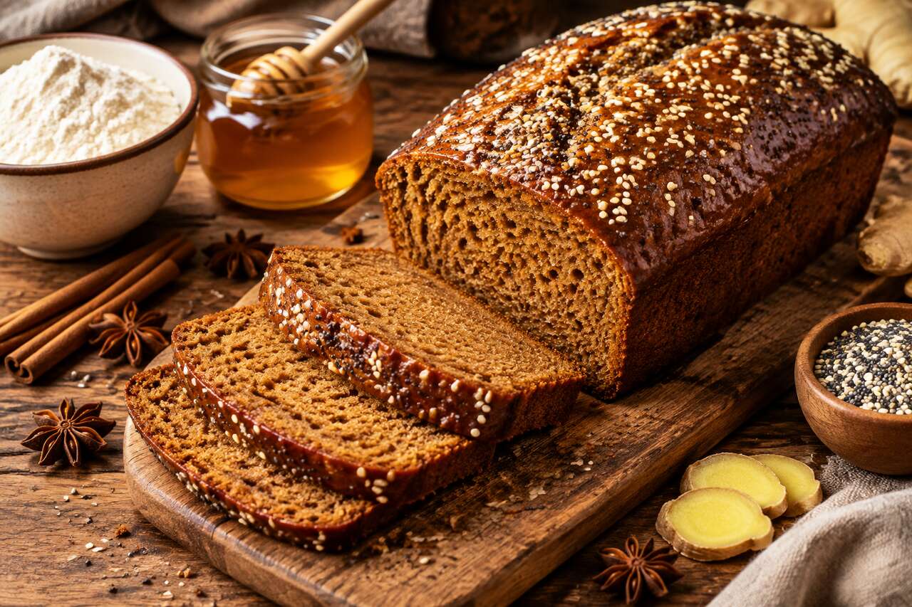 Recette de pain d'épices au miel d'acacia et petites graines
