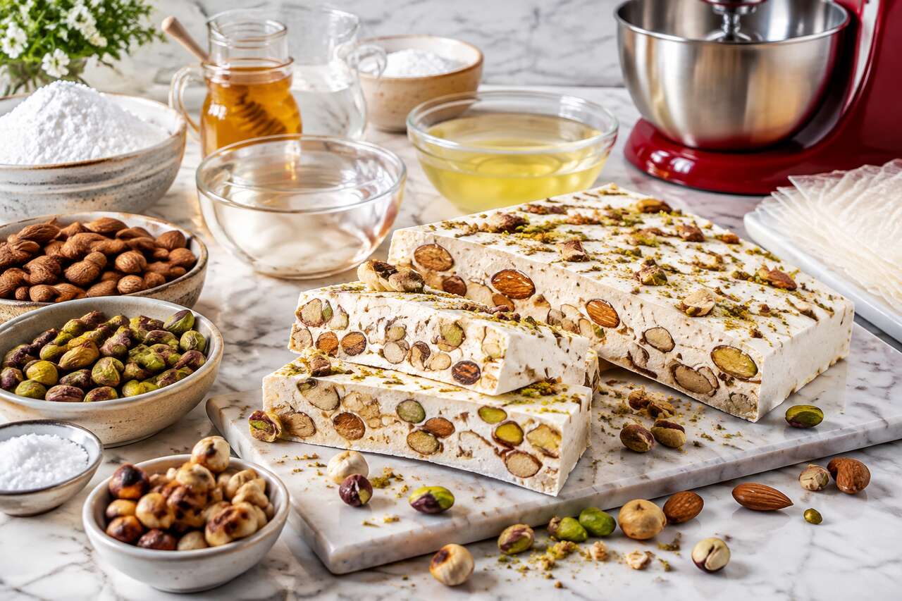 Recette de nougat au KitchenAid facile et gourmand
