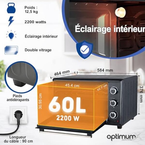 Découvrez notre avis détaillé sur le four OptimumX 60L XXL. Nous testons sa chaleur tournante, ses performances et ses fonctionnalités pour vous aider à faire le bon choix.