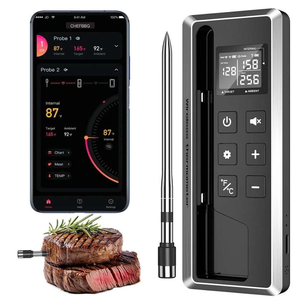Test du thermomètre à viande numérique Temmio : 4 sondes sans fil et Bluetooth 5.2
