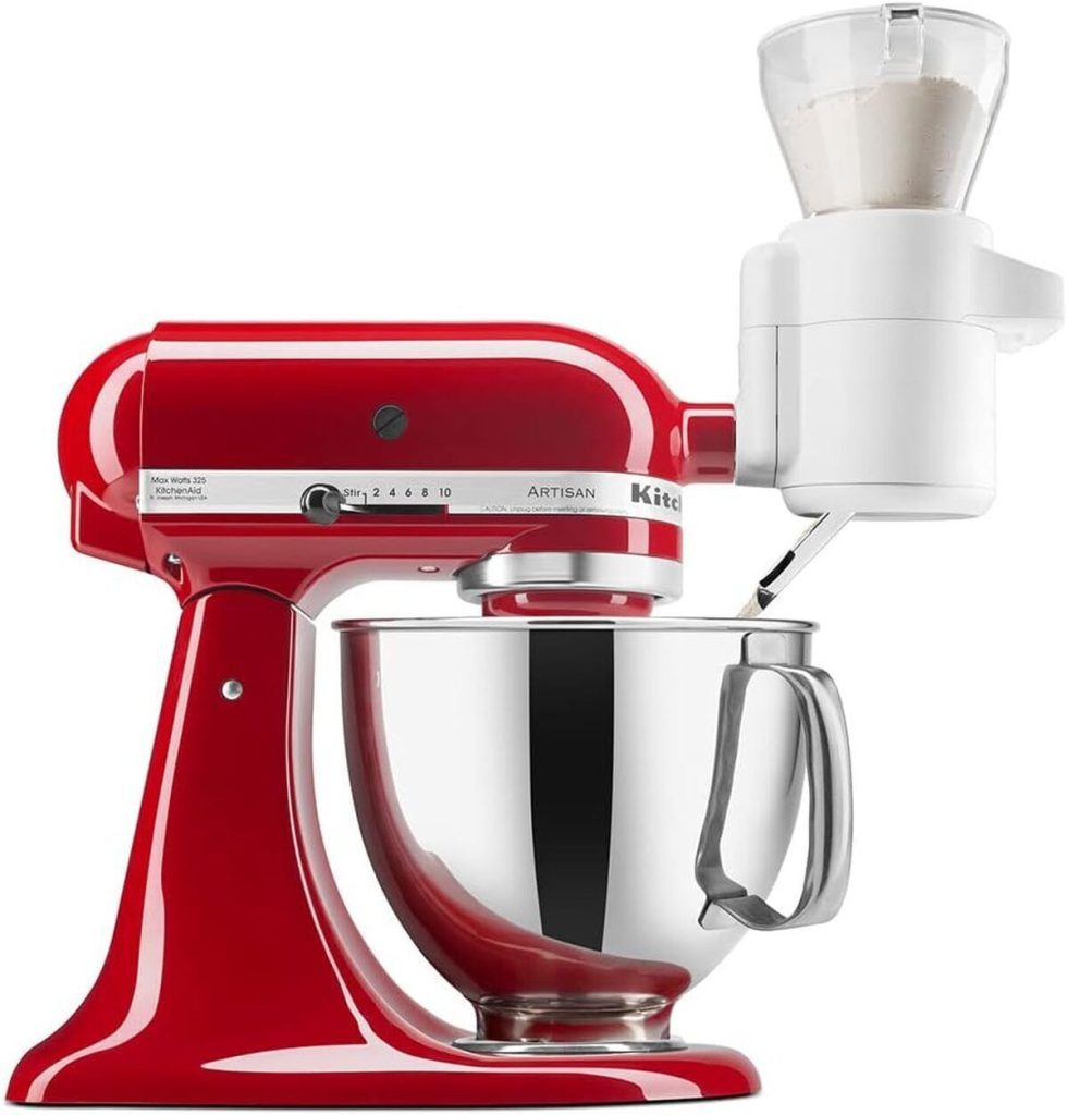 Test KitchenAid 5KSMSFTA : tamis et balance pâtissier